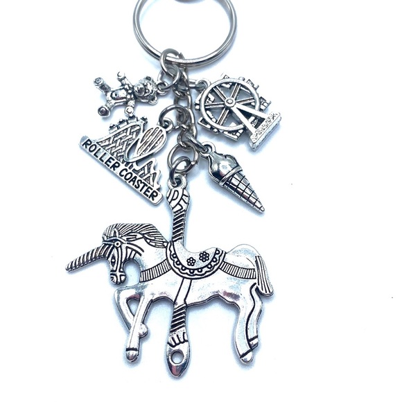 Amusement Park Carnival Keychain Bag Charm May Be Personalized - Picture 3 of 7